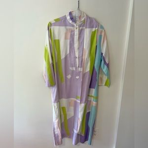 Vintage Pattern Midi Dress